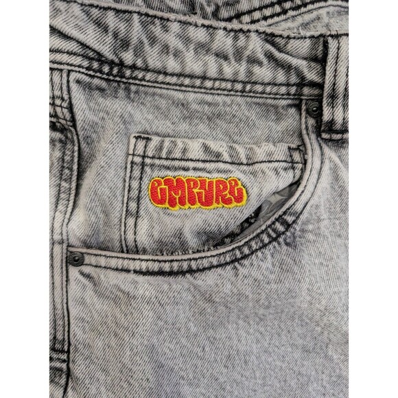 Empyre Jeans Mens 36 Black Relaxed Baggy Skater Relaxed Grunge Y2K Graffiti - Picture 4 of 15
